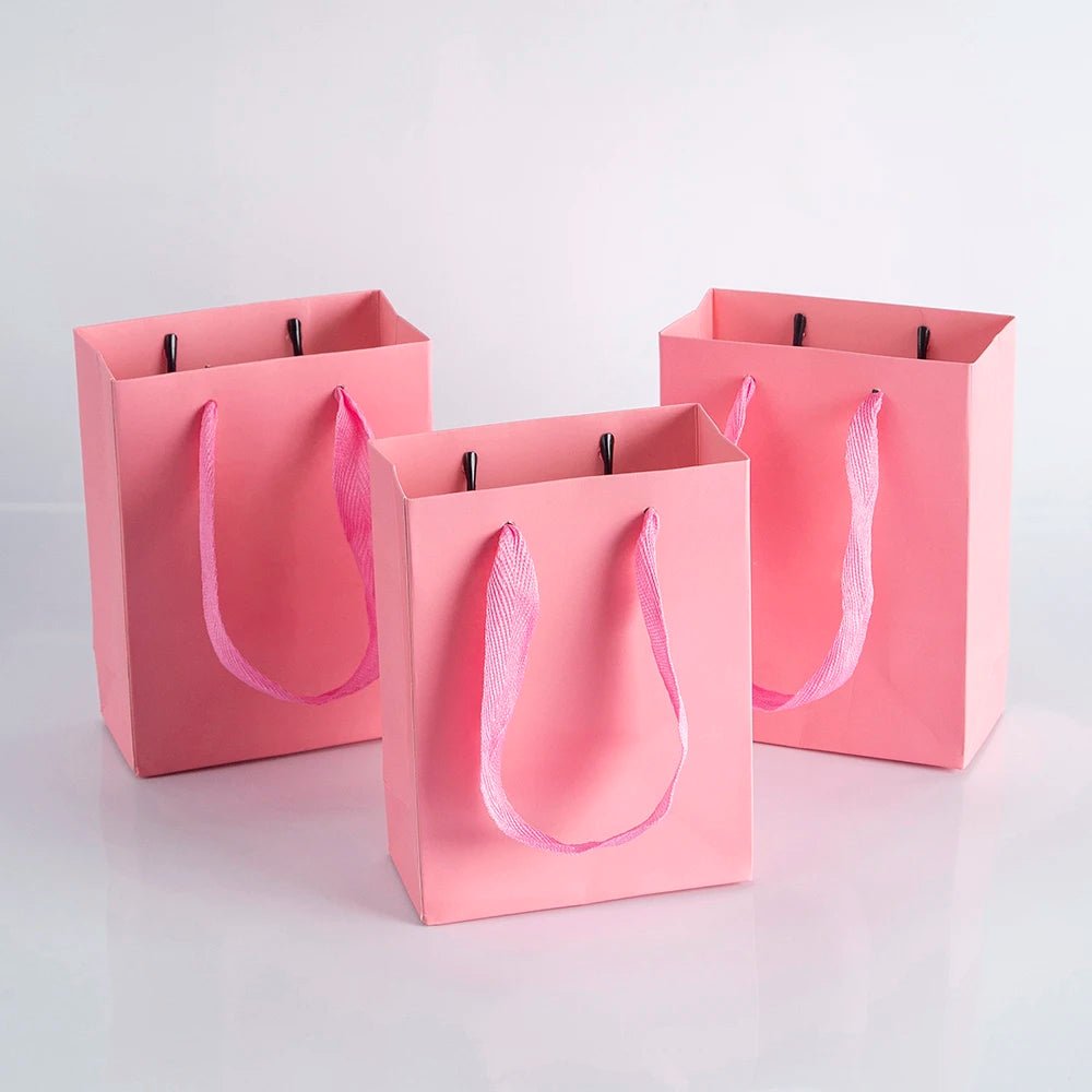 10pcs Gift Paper Bags with Ribbon Rope Kraft - WIVAStore