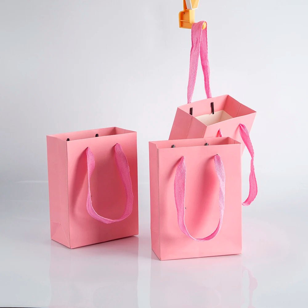 10pcs Gift Paper Bags with Ribbon Rope Kraft - WIVAStore