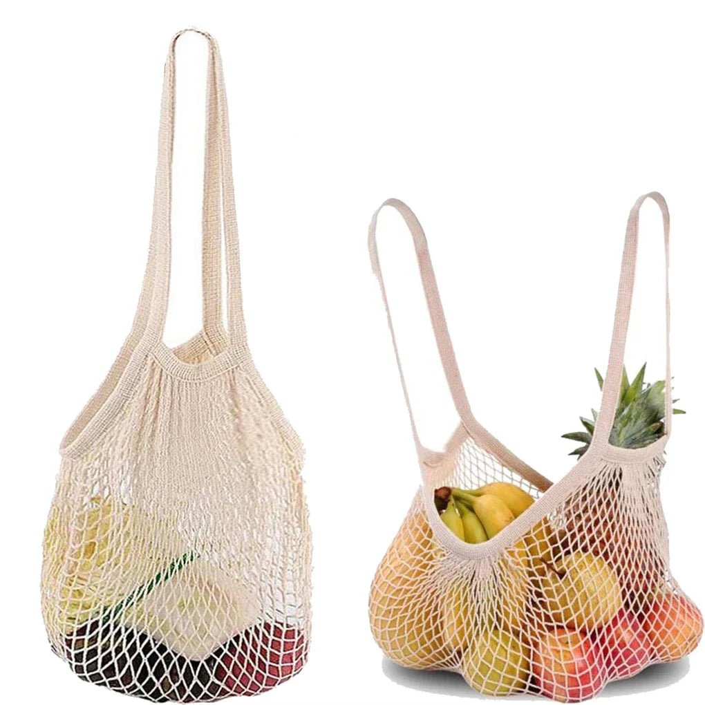 1/2pcs Cotton String Shopping Tote Bags Fruit Vegetable Storage - WIVAStore