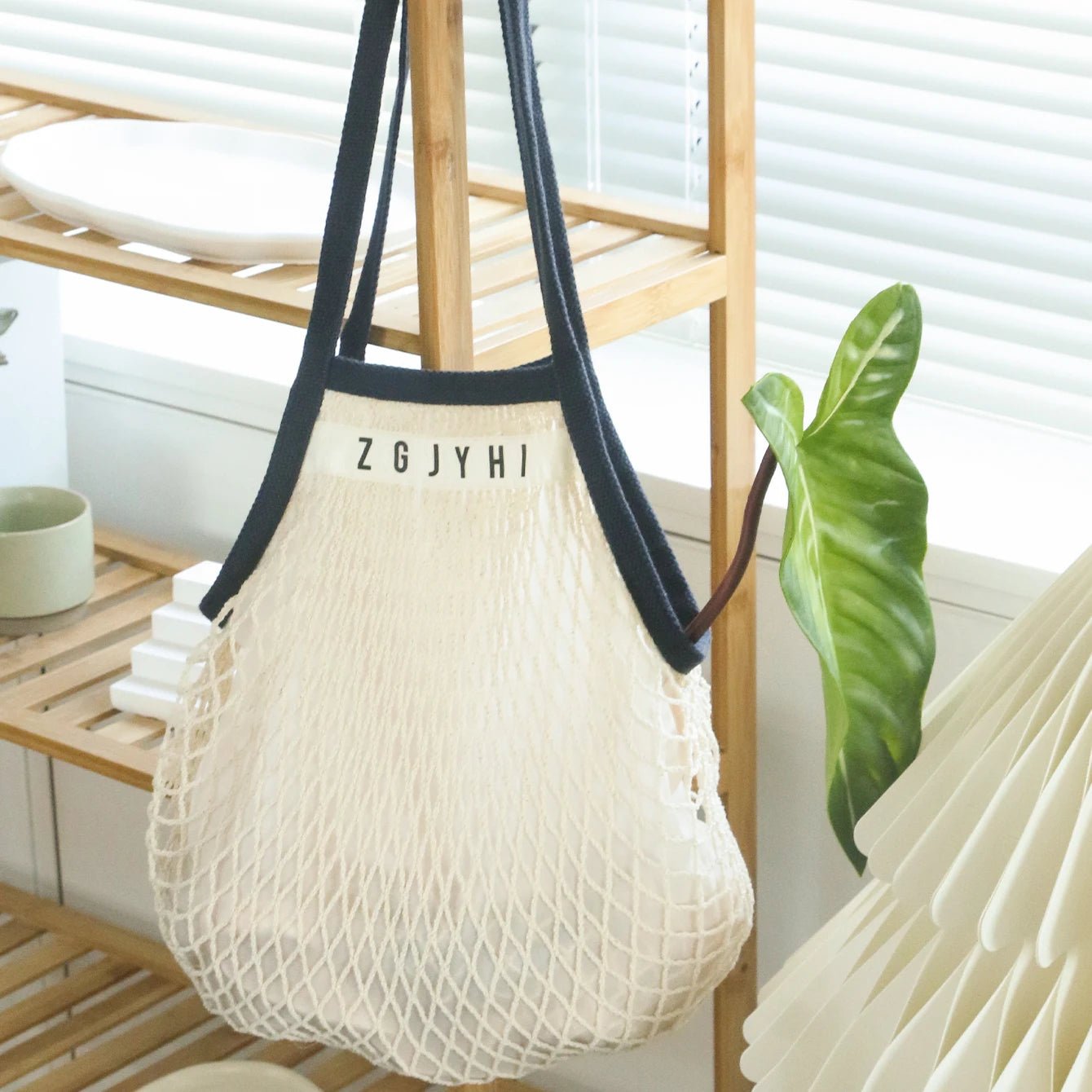 1PCS Personalised Name Mesh organic Cotton Bag - WIVAStore