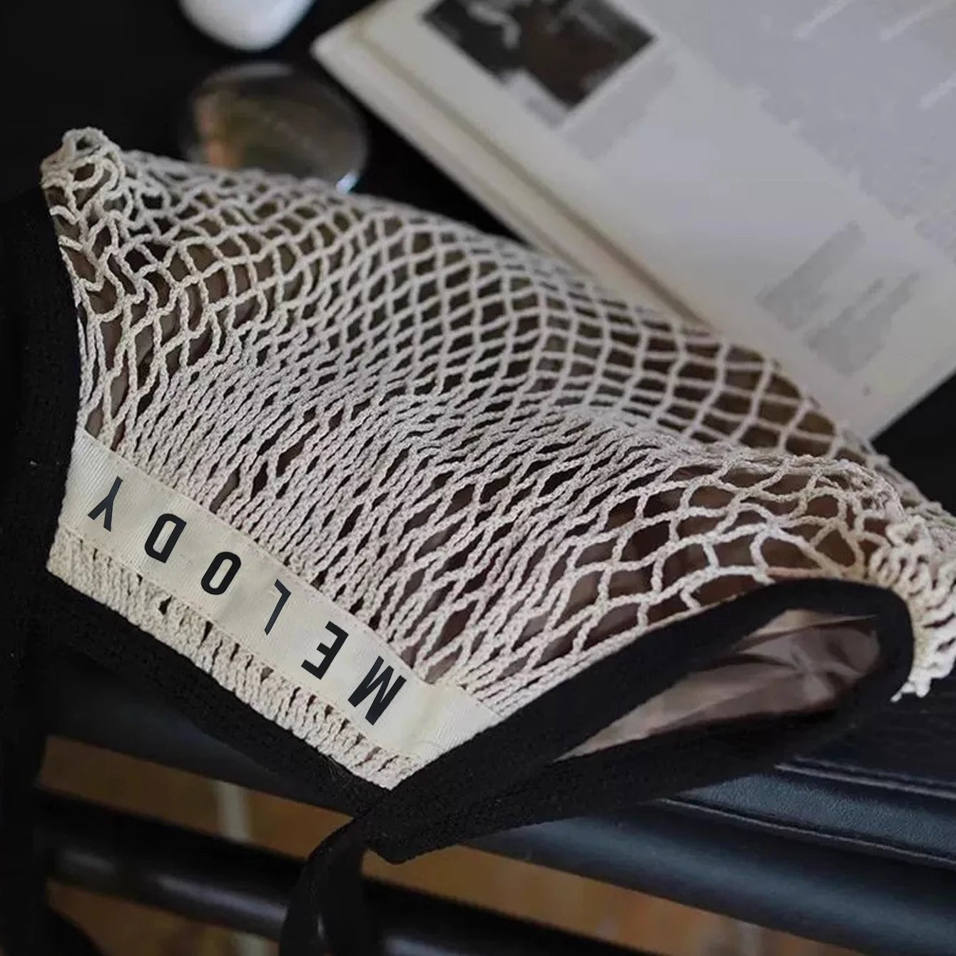 1PCS Personalised Name Mesh organic Cotton Bag - WIVAStore