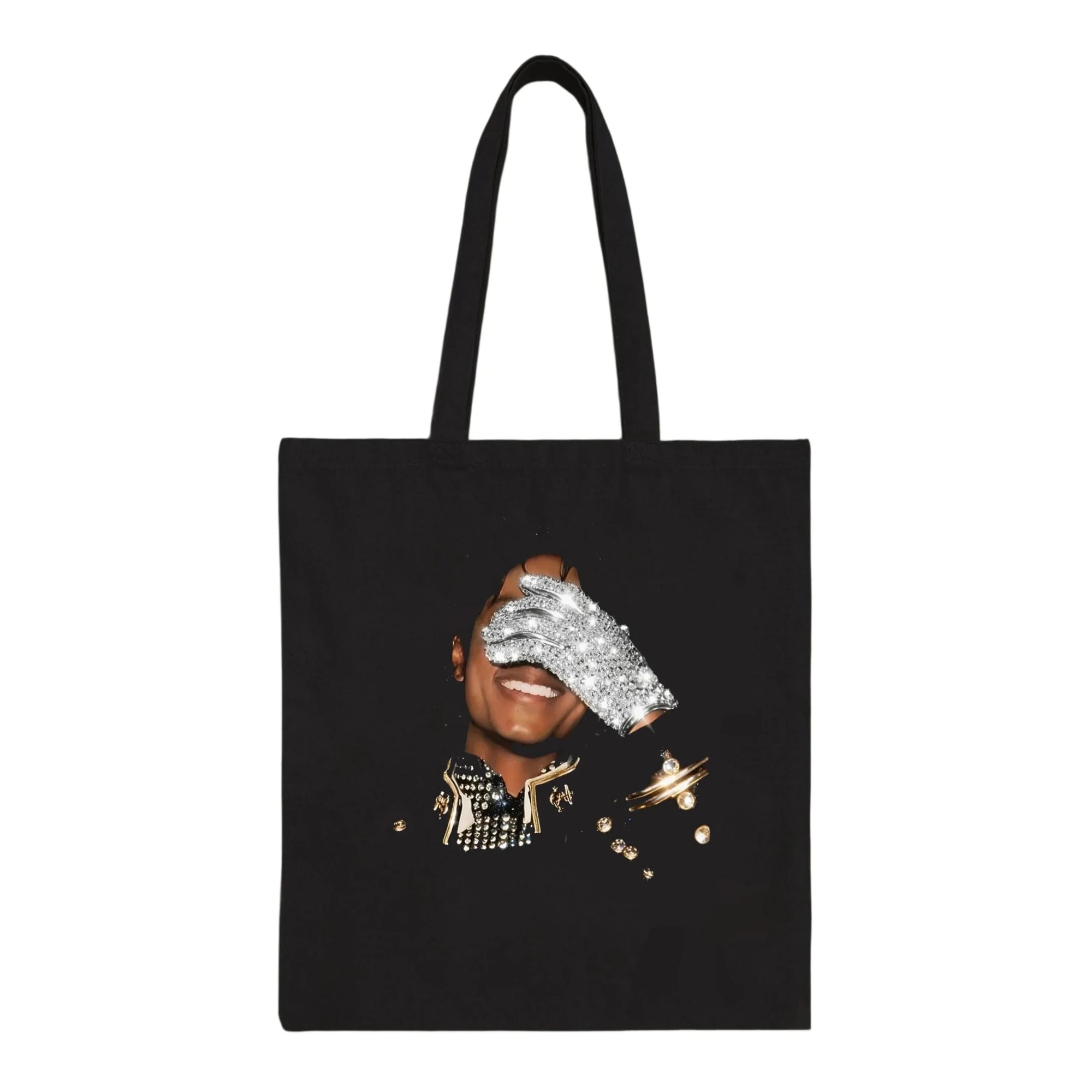 2026 Michael Jackson Gloves Print Canvas Tote - WIVAStore