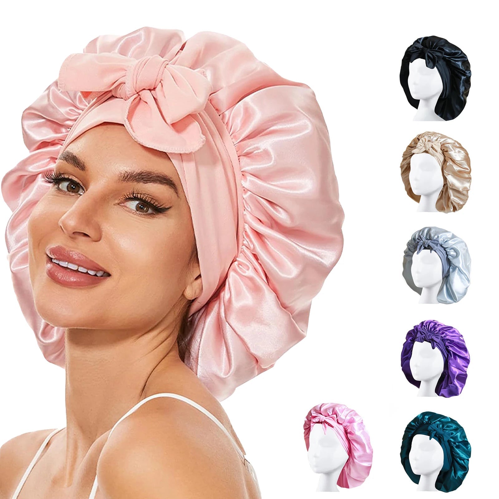 2026 New Silk Bonnet for Curly Hair - WIVAStore