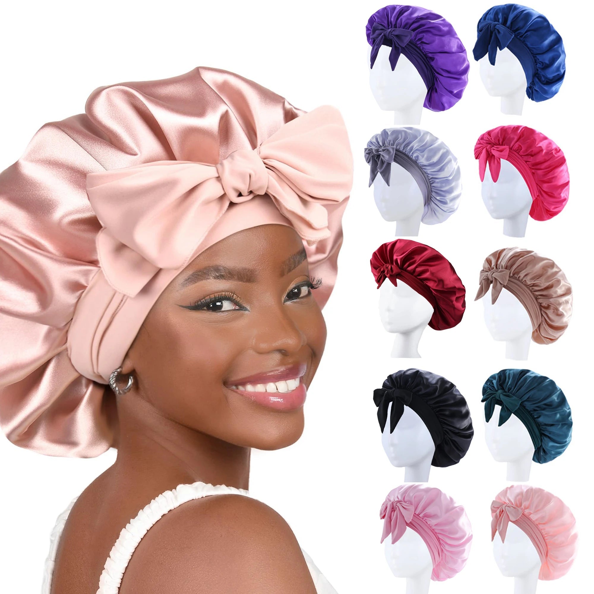 2026 New Silk Bonnet for Curly Hair - WIVAStore