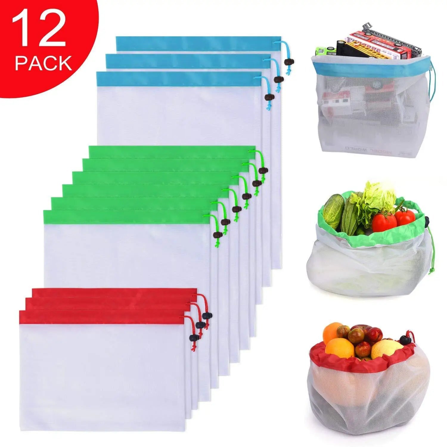 3 Sizes Reusable Mesh Produce Bag - WIVAStore