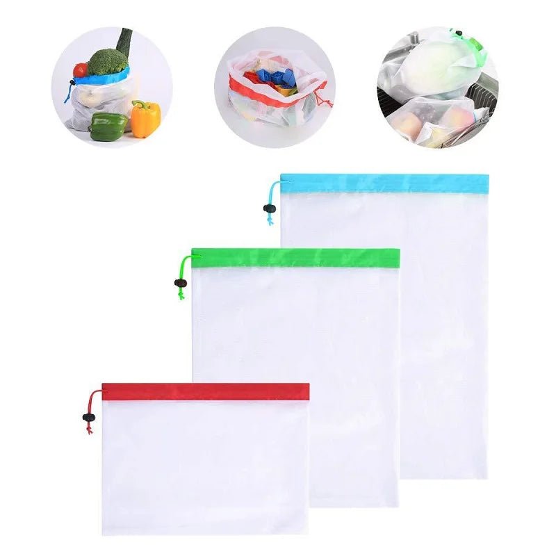3 Sizes Reusable Mesh Produce Bag - WIVAStore
