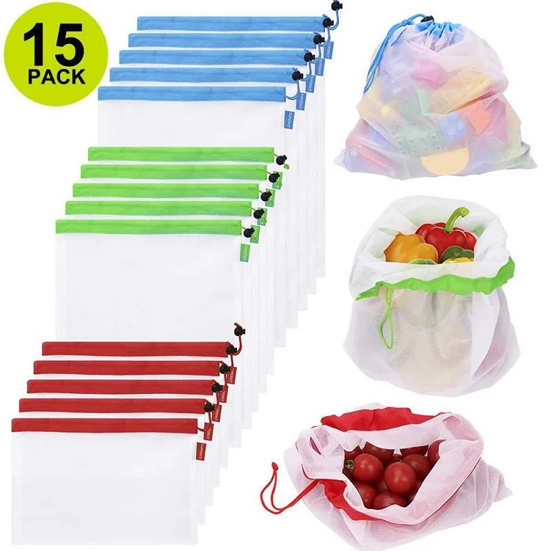 3 Sizes Reusable Mesh Produce Bag - WIVAStore