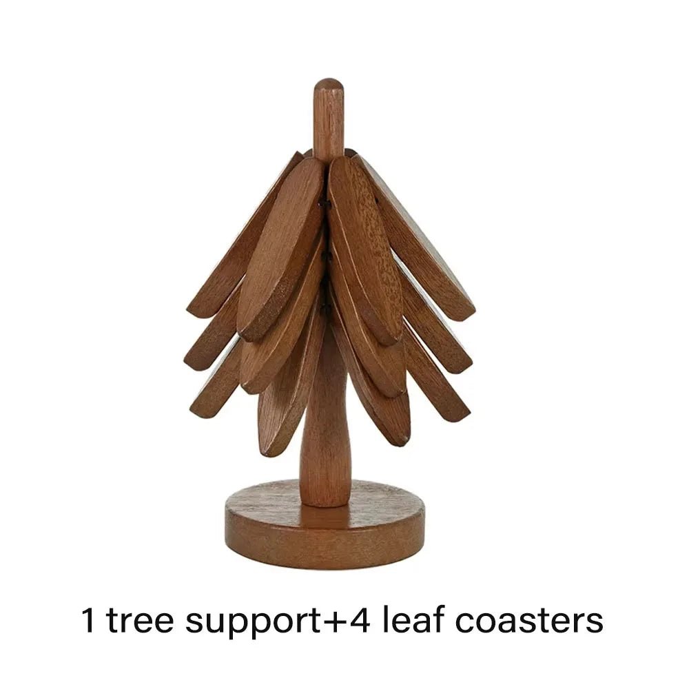3/4/5PCS Tree Design Wood Trivets for Hot Dishes - WIVAStore