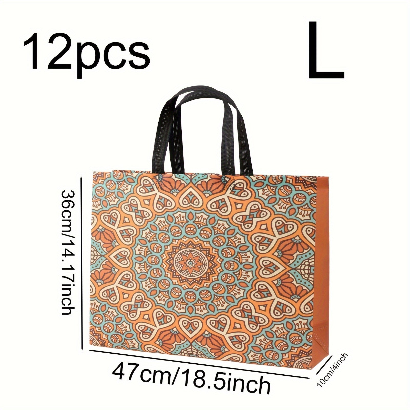 Reusable Gift Bags Set of 12 with Handles - Eco-Friendly and Shrink-Resistant