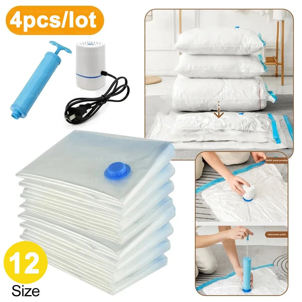 4PCS Reusable Vacuum Storage Bag - WIVAStore