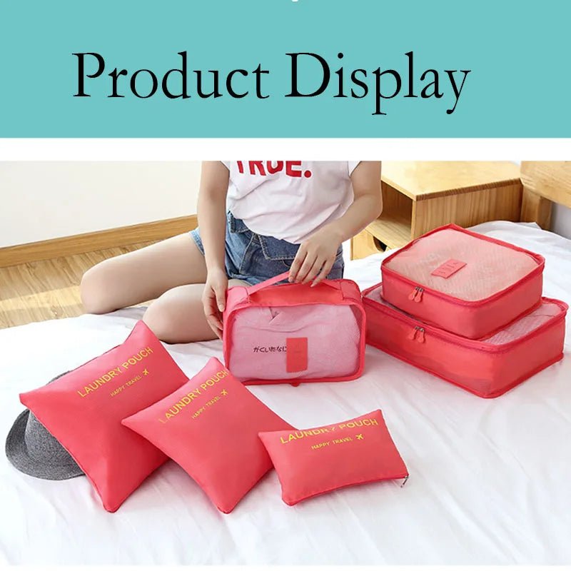 6 Pieces/set Travel Bag Clothes Shoe Organizer - WIVAStore