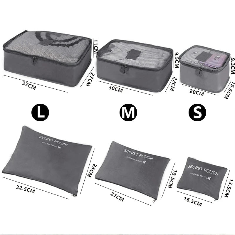 6 Pieces/set Travel Bag Clothes Shoe Organizer - WIVAStore