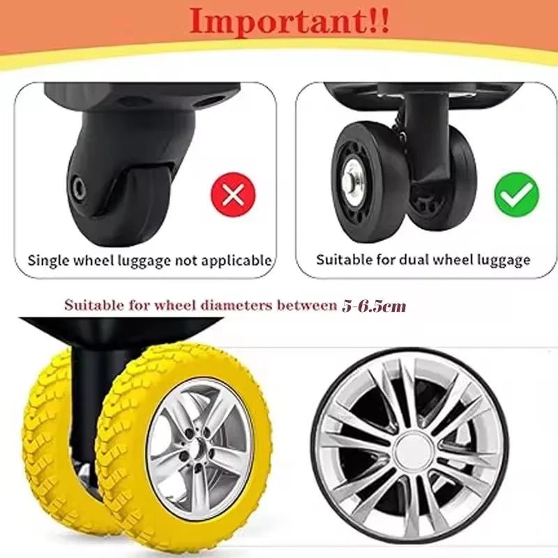 8pcs Reduce Noise Trolley Silicone Wheels - WIVAStore