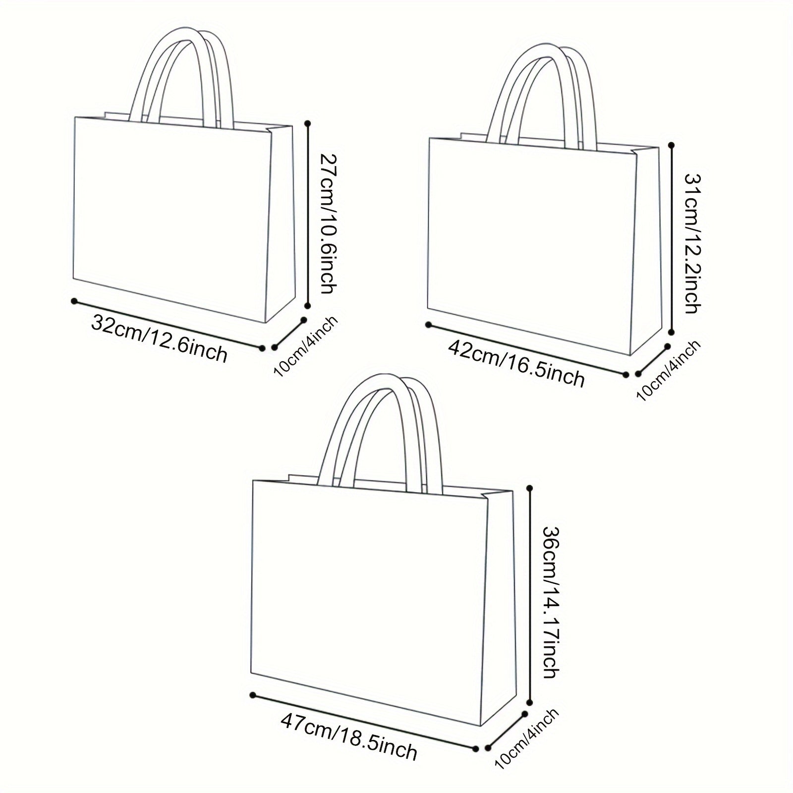 Reusable Gift Bags Set of 12 with Handles - Eco-Friendly and Shrink-Resistant