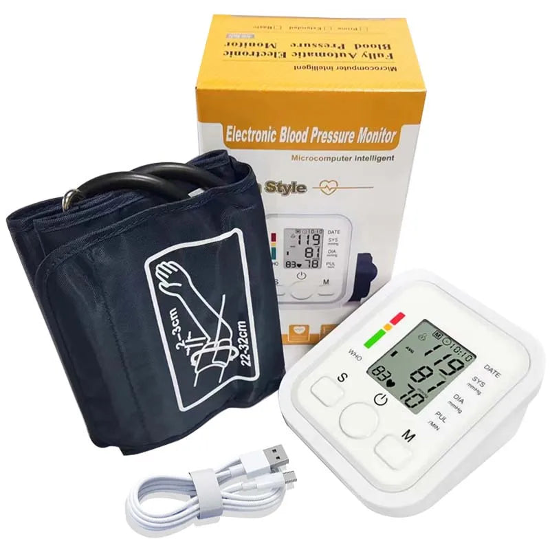 Portable Digital Arm Blood Pressure & Heart Rate Monitor