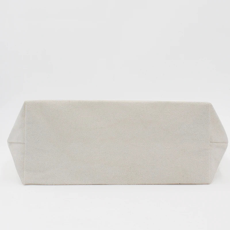 White Eco-Friendly Canvas Customizable LOGO Handbags of Various Size