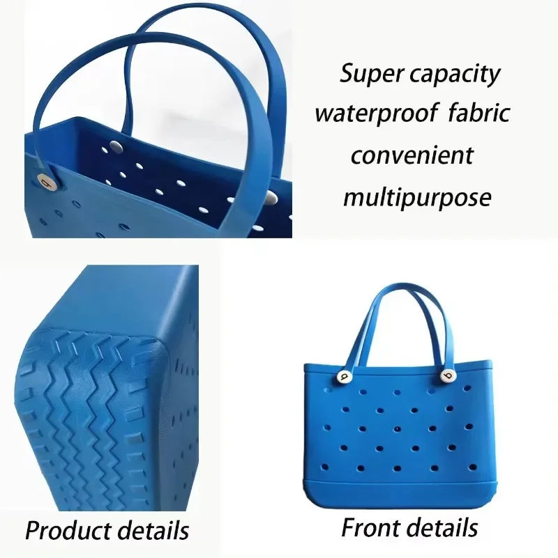 EVA Rubber Waterproof Handbag - Solid Color M/L (Copy)