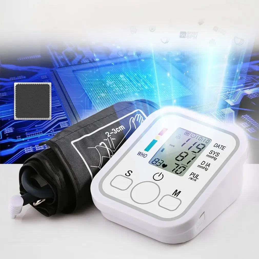 Portable Digital Arm Blood Pressure & Heart Rate Monitor