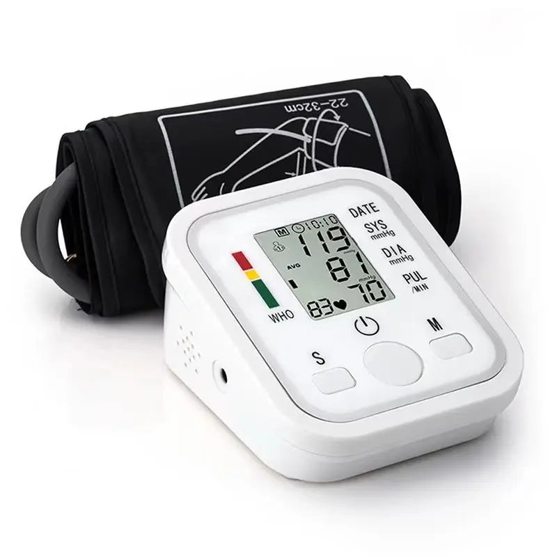 Portable Digital Arm Blood Pressure & Heart Rate Monitor
