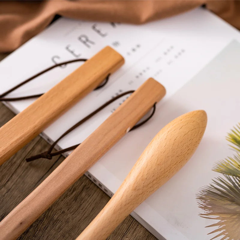 38cm Beech Wood Magnetic Shoehorn