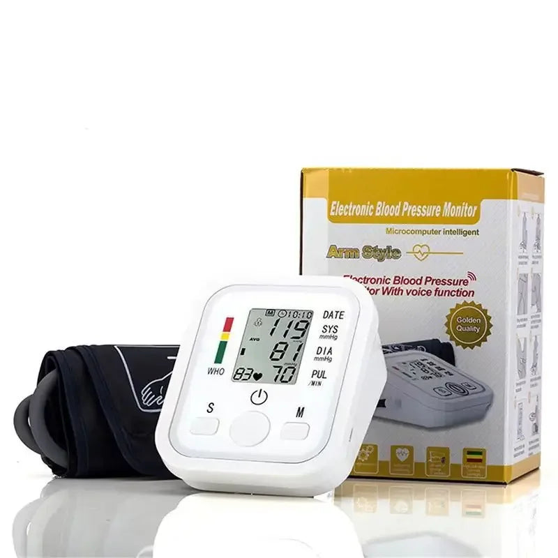 Portable Digital Arm Blood Pressure & Heart Rate Monitor