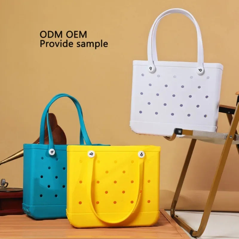 EVA Rubber Waterproof Handbag - Solid Color M/L (Copy)