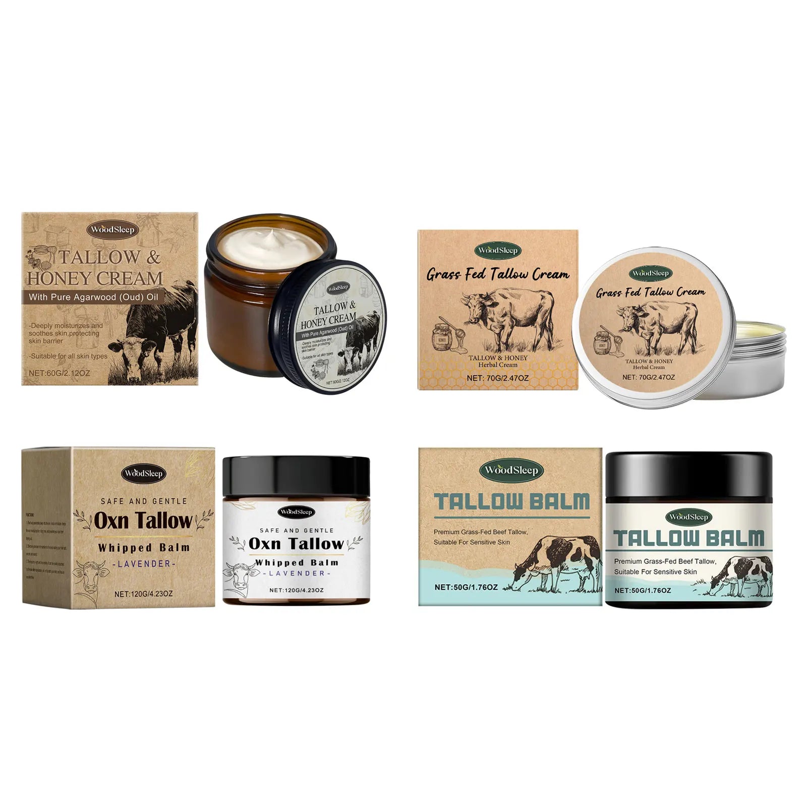 Beef Tallow Nourishing Balm for Dry & Damaged Skin