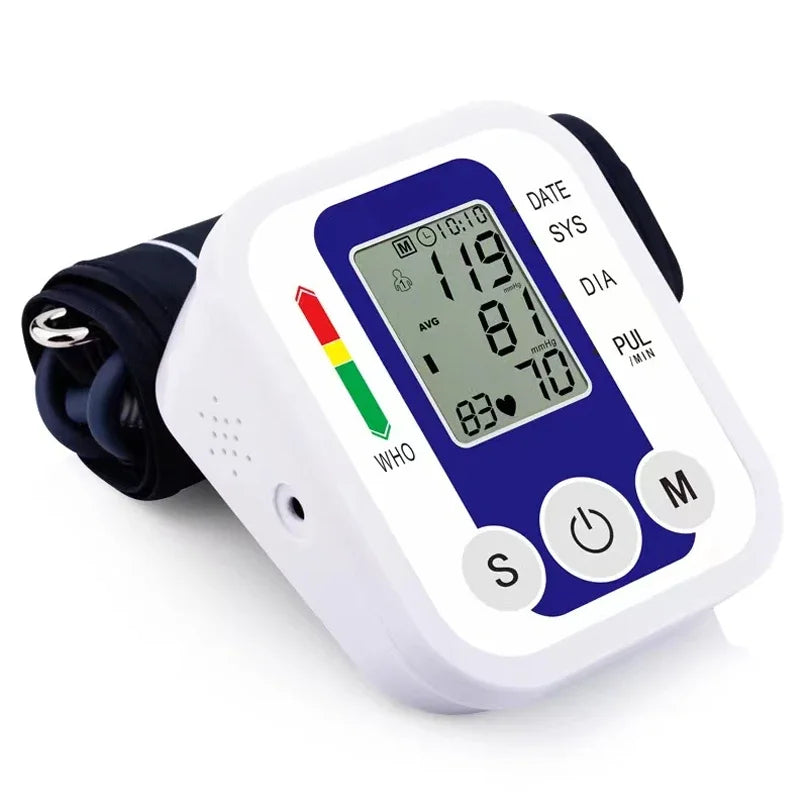 Portable Digital Arm Blood Pressure & Heart Rate Monitor