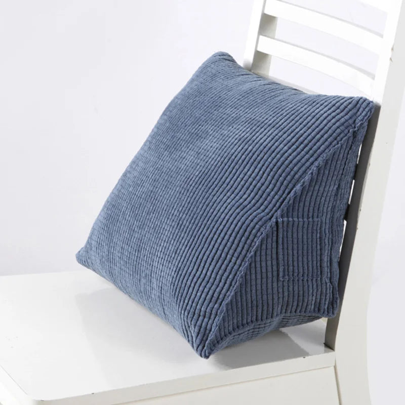 Triangular Corduroy Backrest Pillow