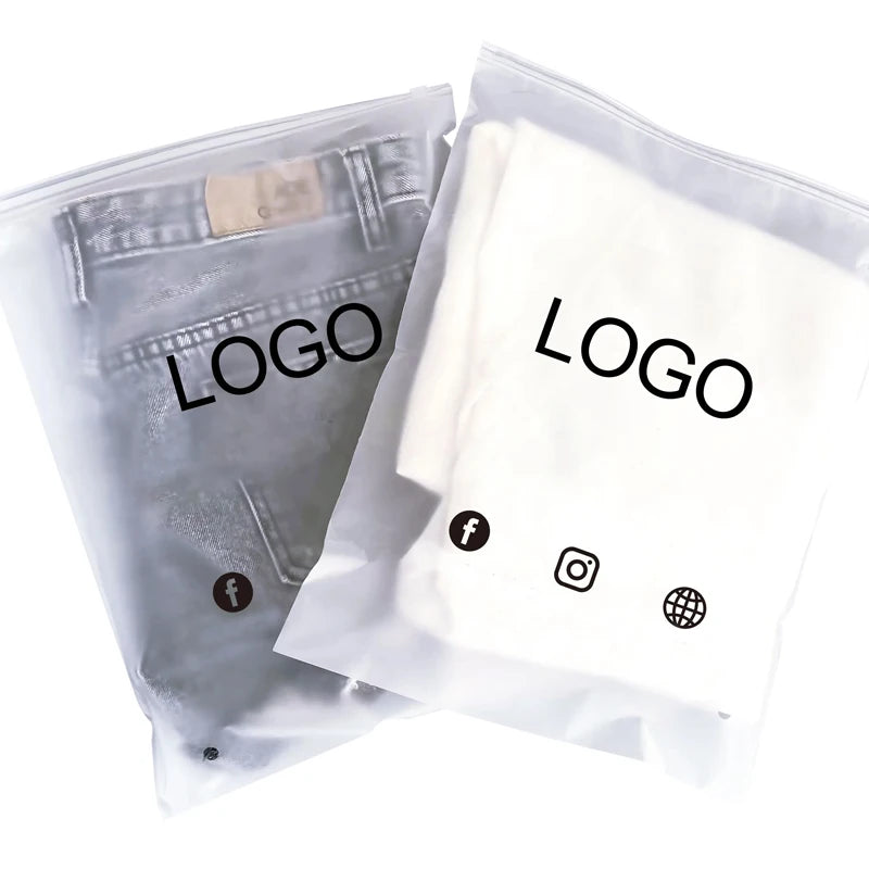 Custom Recycle Eco-Friendly Zip Zipper Lock Plastic Bag For Packing Shipping