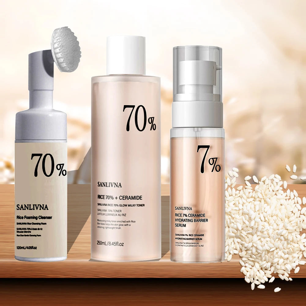 Rice Extract Skincare Set with Niacinamide