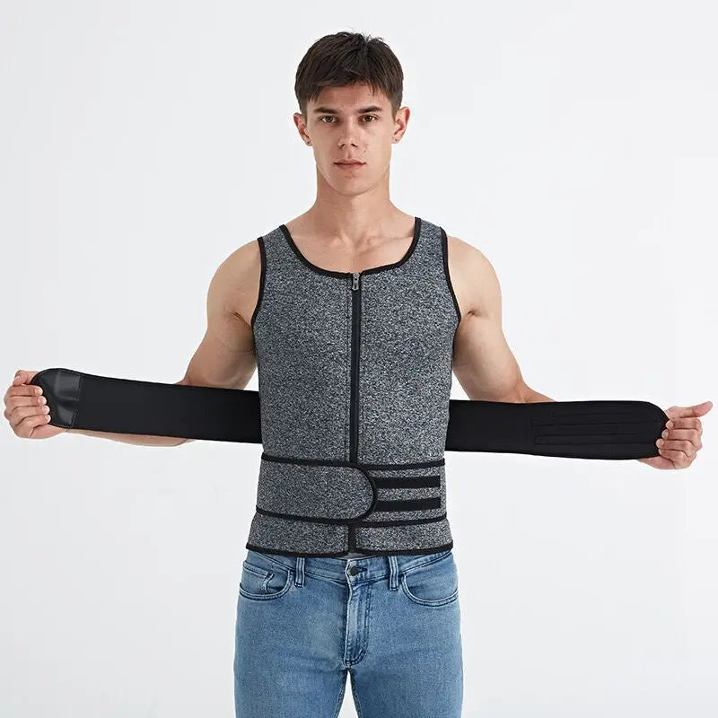 Men’s Zipper Waist Trainer Shaper Vest