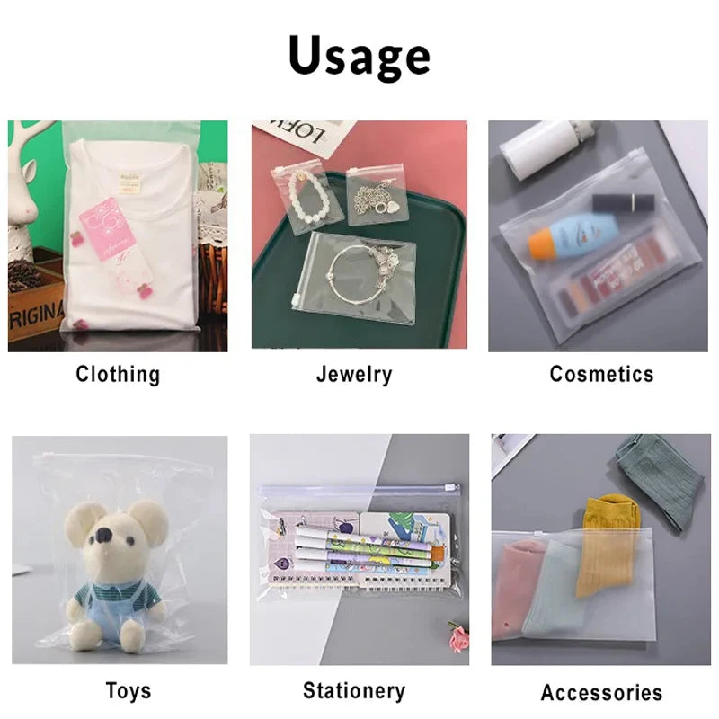 Custom Recycle Eco-Friendly Zip Zipper Lock Plastic Bag For Packing Shipping
