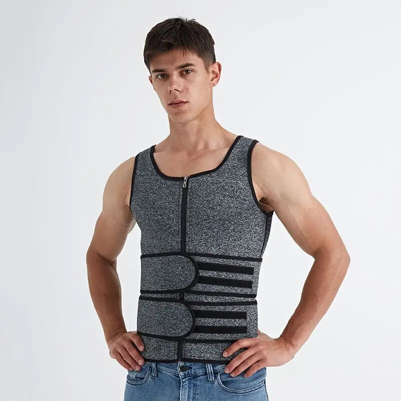 Men’s Zipper Waist Trainer Shaper Vest