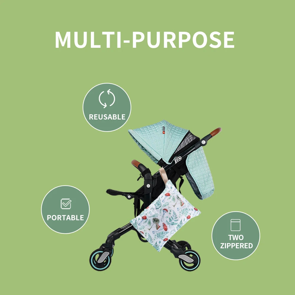 HappyFlute 1PC Portable Baby Diaper Bag - Printed Waterproof