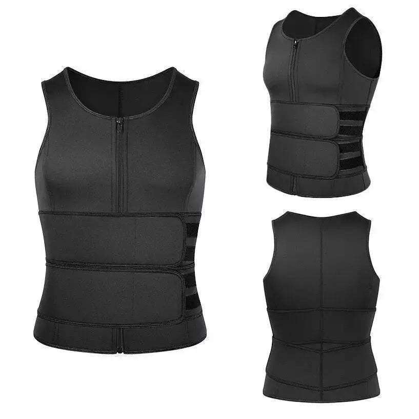 Men’s Zipper Waist Trainer Shaper Vest
