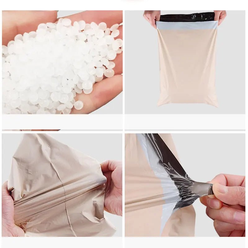 Apricot 50Pcs/lots Mailer Courier Bag Eco - Friendly Biodegradable Bags - WIVAStore