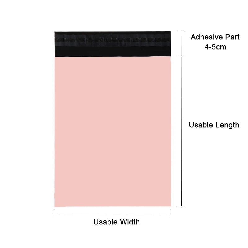 Apricot 50Pcs/lots Mailer Courier Bag Eco - Friendly Biodegradable Bags - WIVAStore