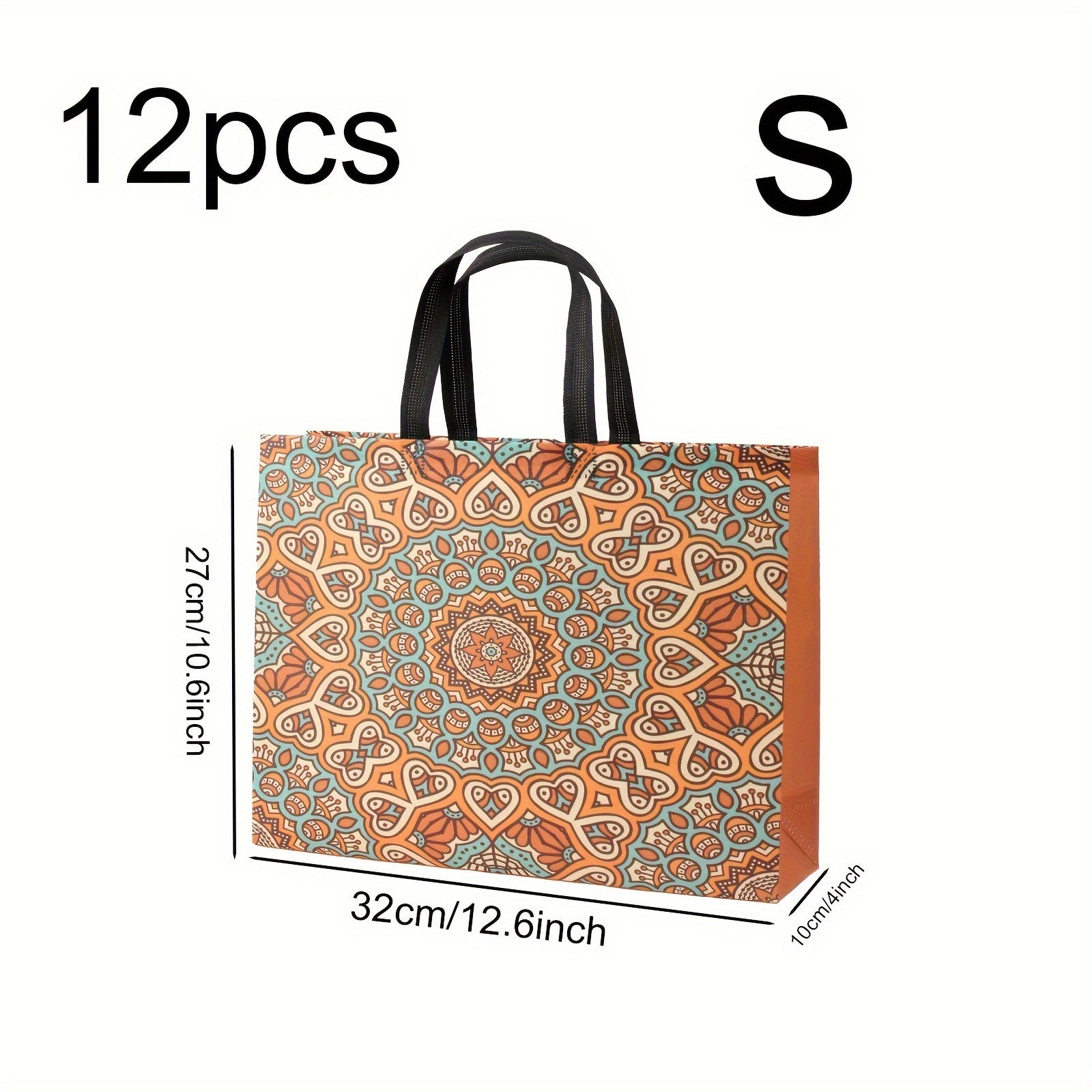 Reusable Gift Bags Set of 12 with Handles - Eco-Friendly and Shrink-Resistant