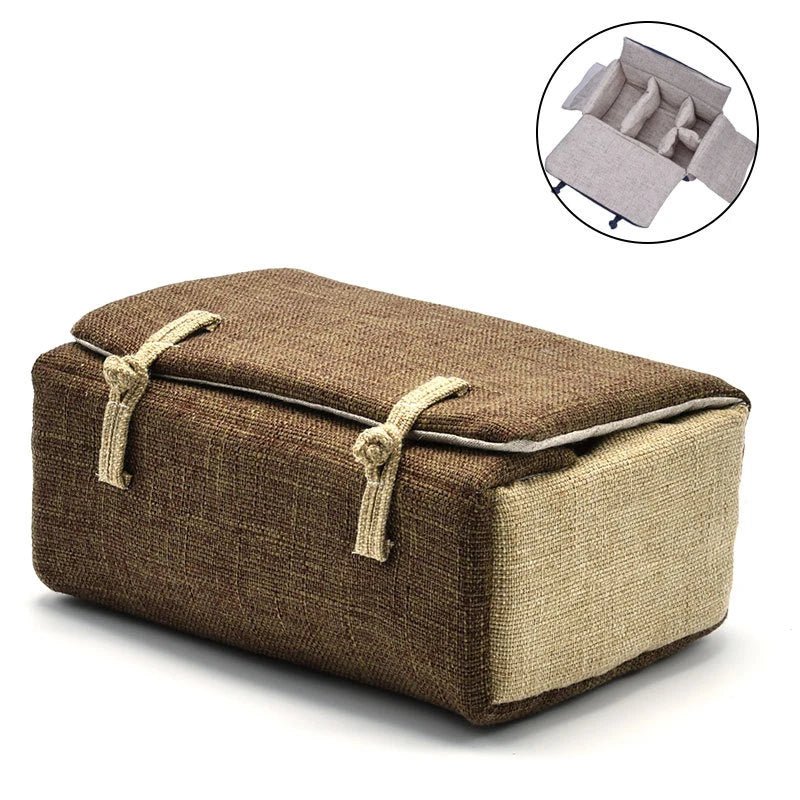 Bag Linen Fabric Button Design Pot Cups Tea Set Organizer - WIVAStore