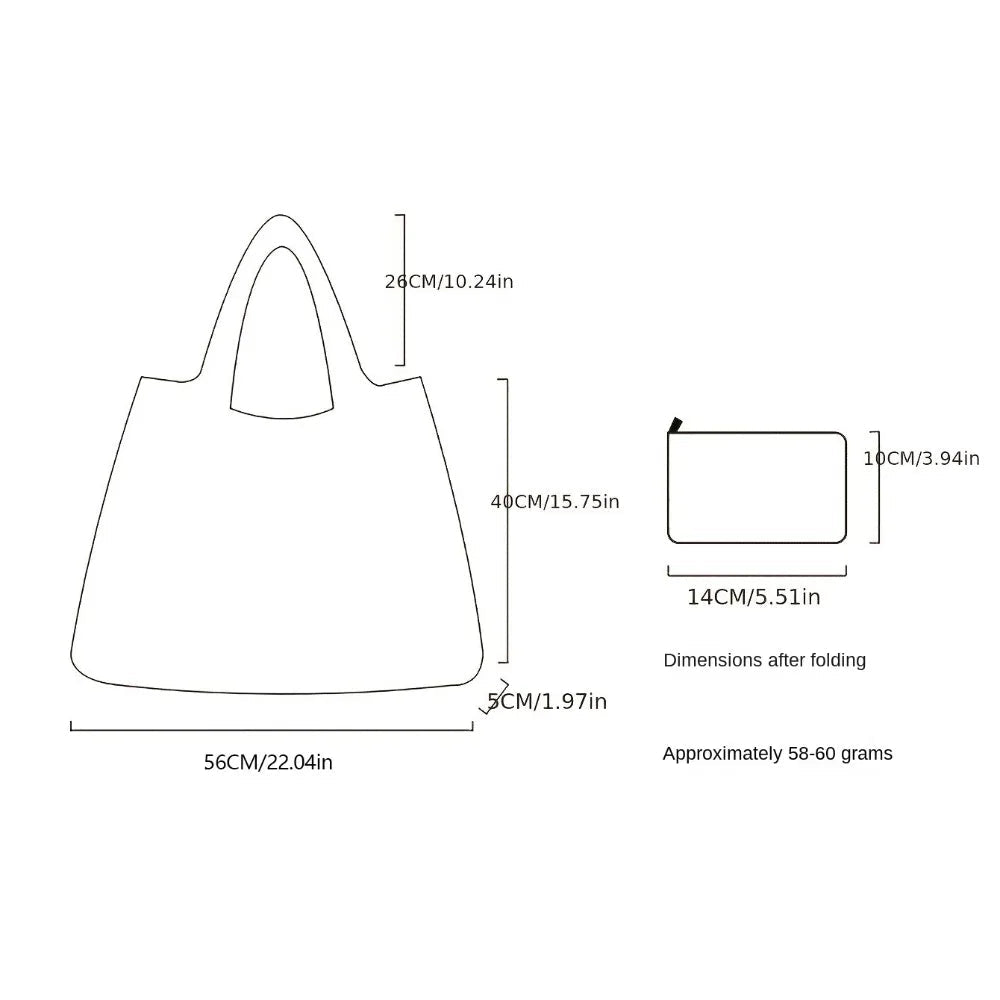 Big Pocket Nylon Grocery Grocery or Shopping Bag - WIVAStore