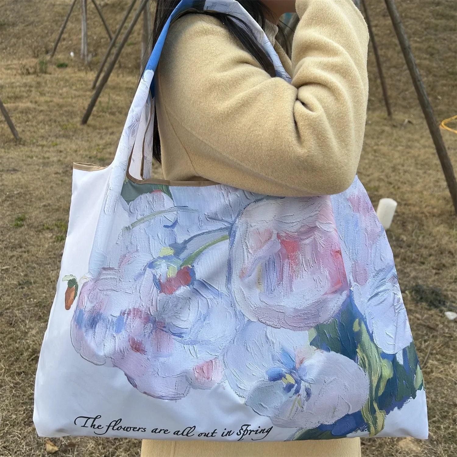 Big Pocket Nylon Grocery Grocery or Shopping Bag - WIVAStore