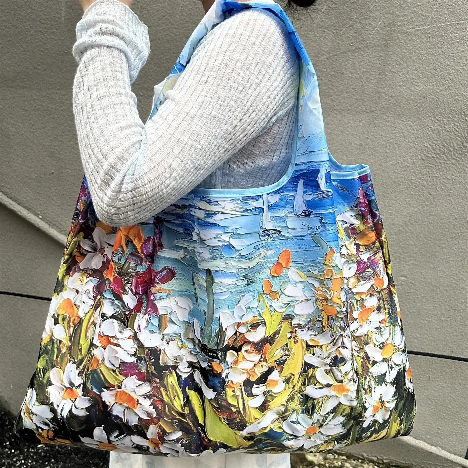 Big Pocket Nylon Grocery Grocery or Shopping Bag - WIVAStore