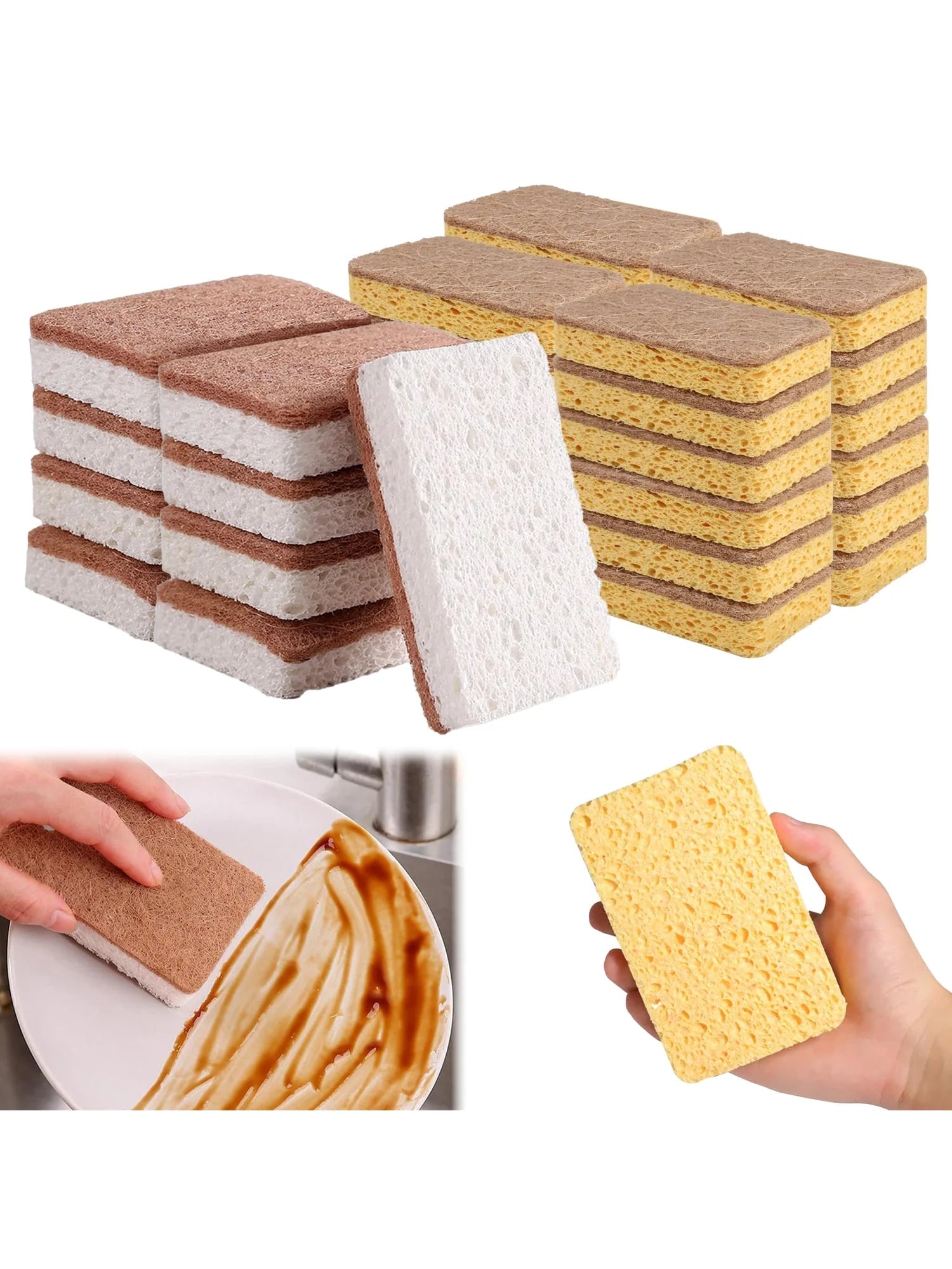 Biodegradable compostable cellulose and coconut scrubbing - WIVAStore