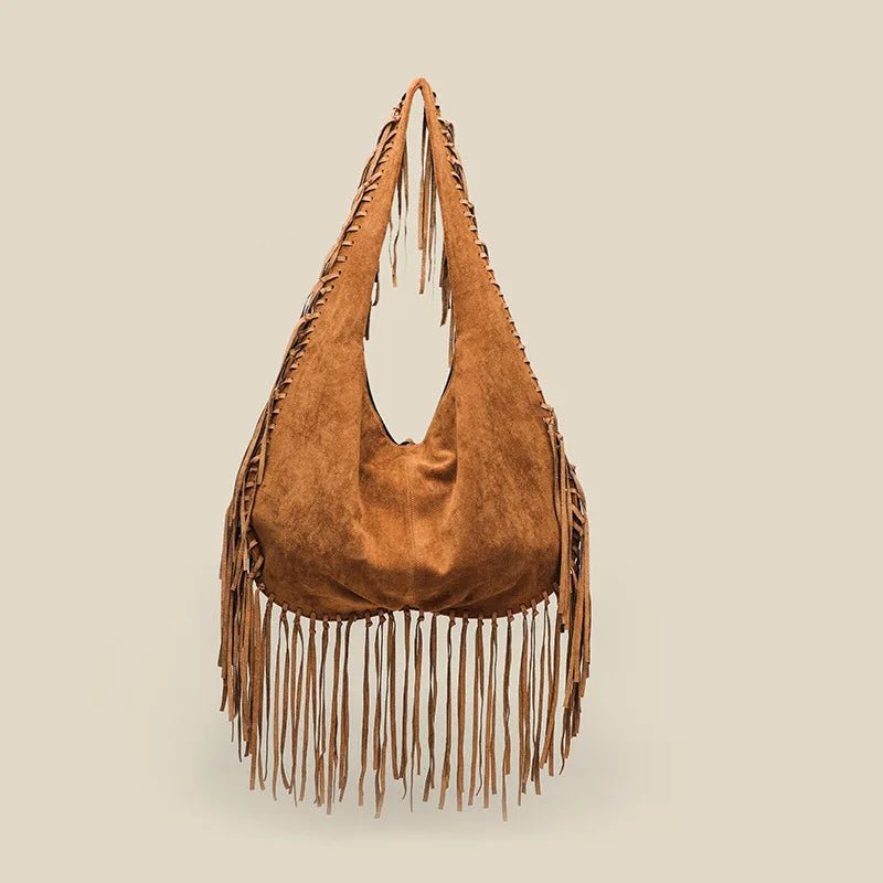 Boho Style Fringe Rivet Crossbody Bag - WIVAStore