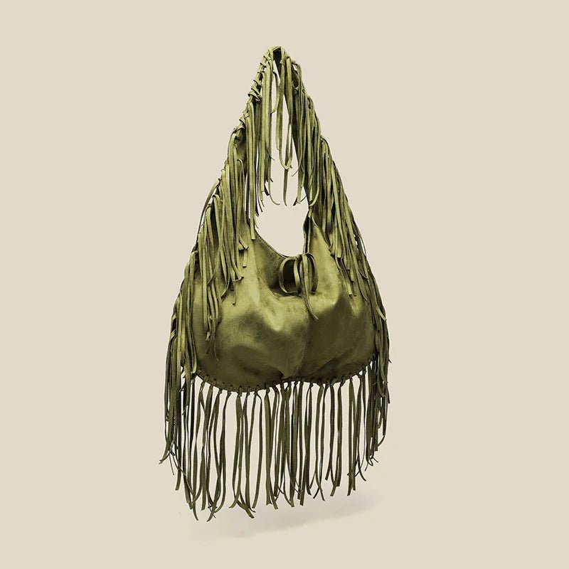 Boho Style Fringe Rivet Crossbody Bag - WIVAStore