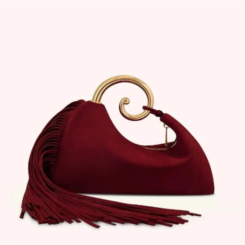 Boho Style Fringe Rivet Crossbody Bag - WIVAStore