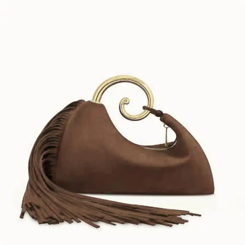 Boho Style Fringe Rivet Crossbody Bag - WIVAStore