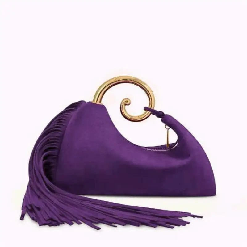 Boho Style Fringe Rivet Crossbody Bag - WIVAStore