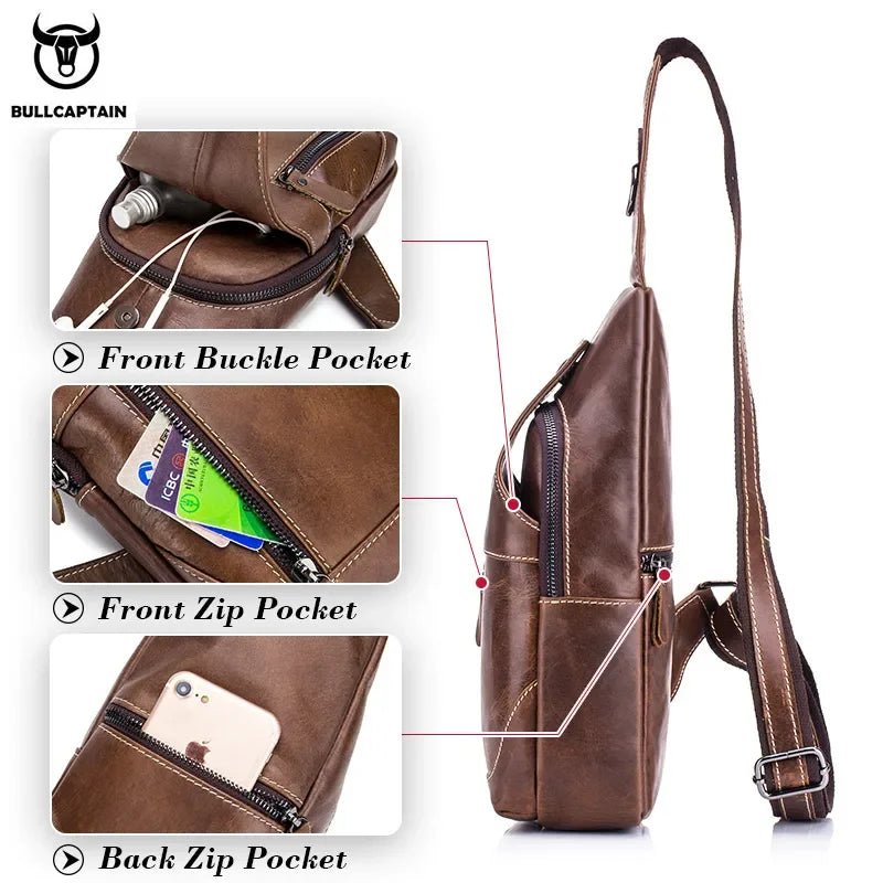 BULLCAPTAIN Leather Messenger Bags - WIVAStore